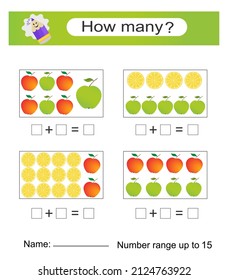 Math Game For Kids. Preschool Worksheet Activity. Printable Worksheet.