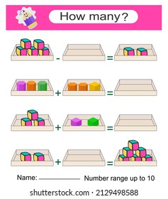 Math Game For Kids. Preschool Worksheet Activity. Printable Worksheet.