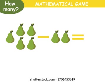 math games for kids. examples of subtraction