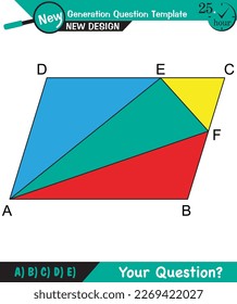 Math, Geometric shapes, mathematics, polygon, field calculation, field problems, exam question, for teachers, editable, eps
