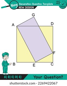 Math, Geometric shapes, mathematics, polygon, field calculation, field problems, exam question, for teachers, editable, eps