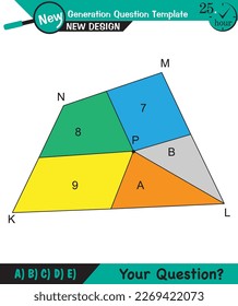 Math, Geometric shapes, mathematics, polygon, field calculation, field problems, exam question, for teachers, editable, eps