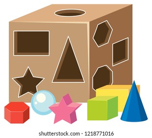 Geometría matemática formas ilustración de juguete