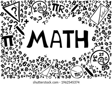 Math Horizontal Banner Mathematical Theory Formulas Stock Vector ...