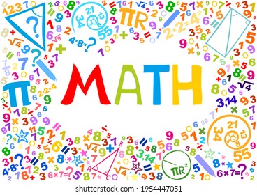 Math Horizontal Banner Presentation Website Isolated Stock Vector ...