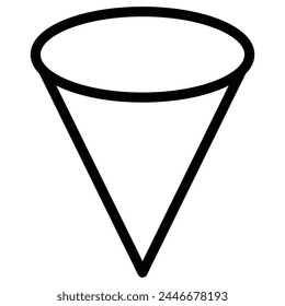 icono matemático. Icono de línea de cono. ilustración Vector gráfico de Cono