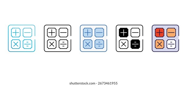 Diseño de icono de matemáticas con fondo blanco