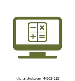 Math  Icon. Flat design.