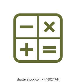 Math  Icon. Flat design.
