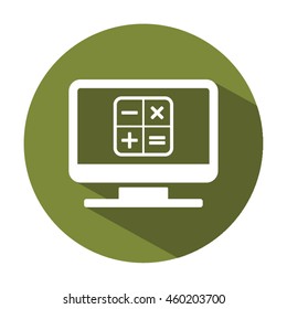 Math  Icon. Flat design.