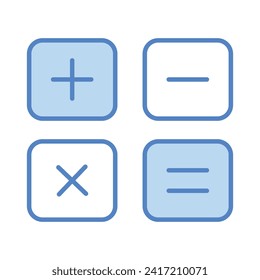 Math icon isolate white background vector stock illustration