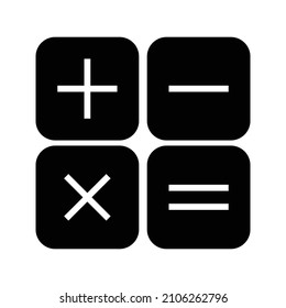 Math icon, isolated. Flat design on white background