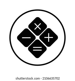 Math icon, isolated. Flat design on white background