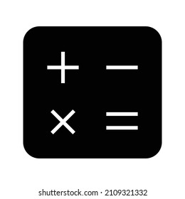Math icon, isolated. Flat design on white background