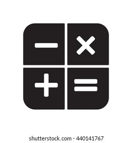 Math   icon,  isolated. Flat  design.