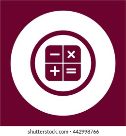 Math  icon,  isolated. Flat  design.