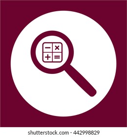 Math  icon,  isolated. Flat  design.