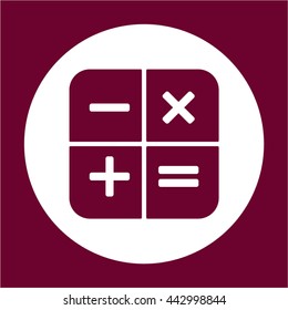 Math  icon,  isolated. Flat  design.