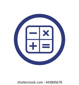 Math  icon,  isolated. Flat  design.