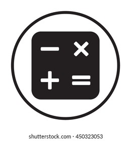 Math    icon,  isolated. Flat  design.