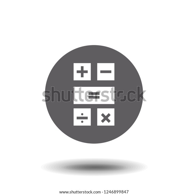 Math icon, isolated. Flat\
design.