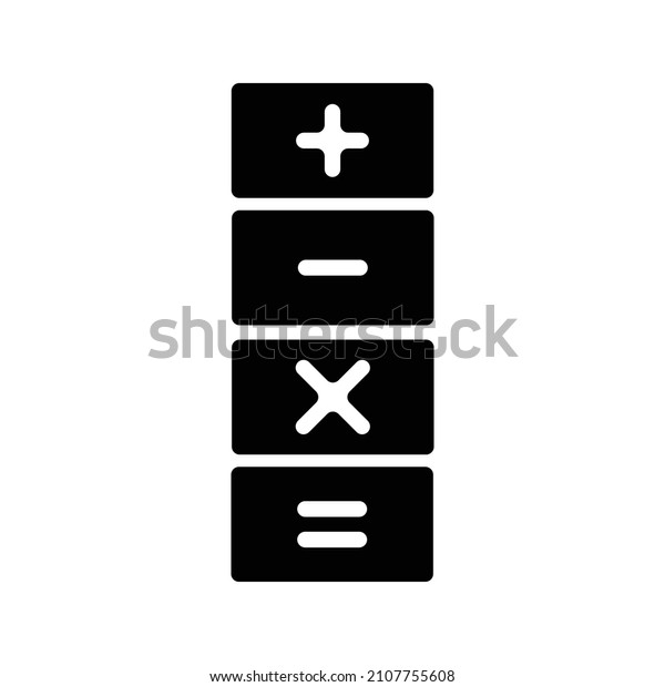 Math\
icon, isolated. Flat design on white\
background