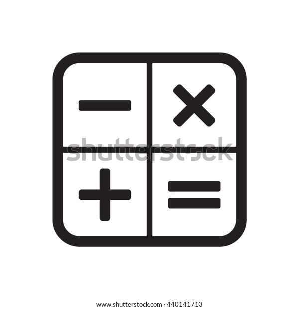 Math   icon,  isolated.\
Flat  design.