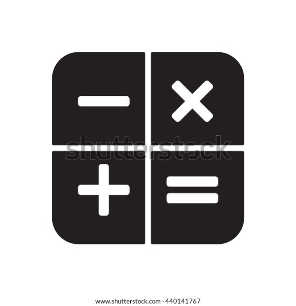 Math Icon Isolated Flat Design Stock Vector Royalty Free