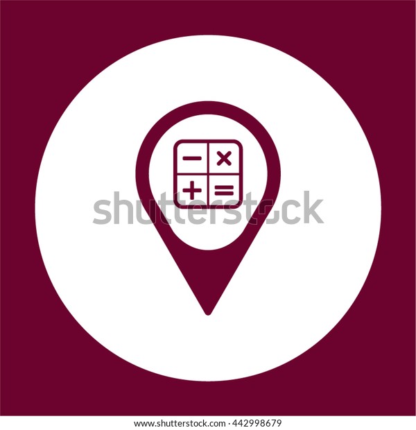 Math  icon,  isolated.\
Flat  design.