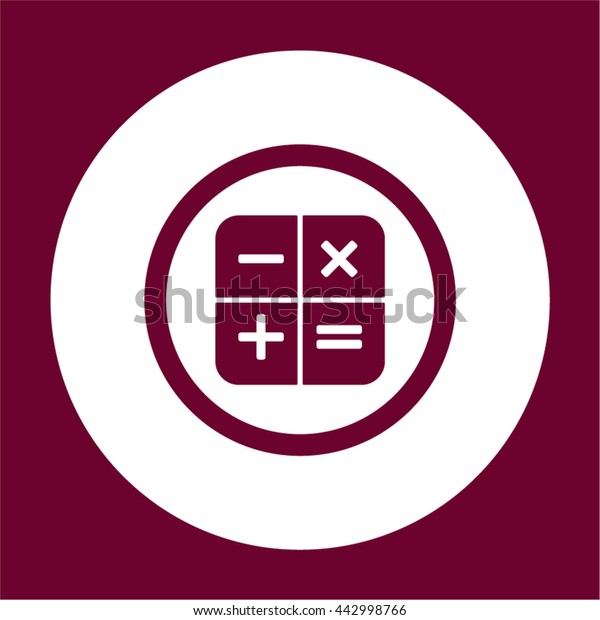 Math  icon,  isolated.
Flat  design.