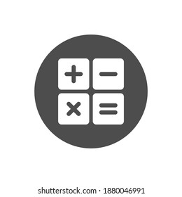 Math icon, isolated. Math signs vector icon. Flat design.