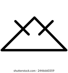 math icon. Isosceles line icon. illustration vector graphic of Isosceles