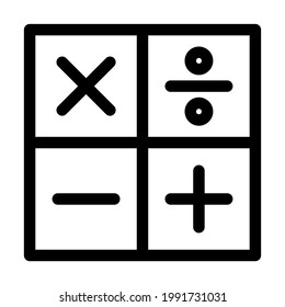math icon lineal style vector illustration