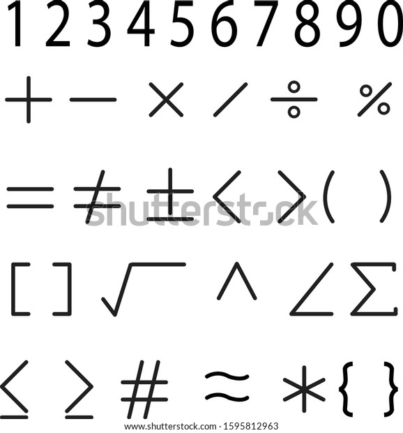 math icon on white\
background. flat style. math and number icon for your web site\
design, logo, app, UI. mathematical calculations symbol.\
mathematical calculations sign.\
