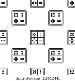 math icon pattern. Seamless math pattern on white background.