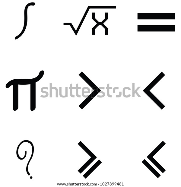 Math Icon Set Stock Vector (Royalty Free) 1027899481 | Shutterstock