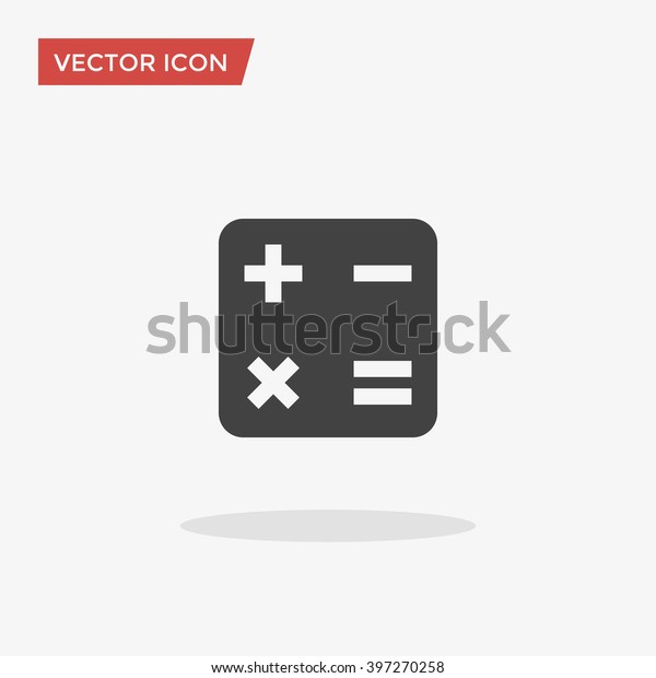 Math Icon in trendy flat style\
isolated on grey background. Vector illustration,\
EPS10.