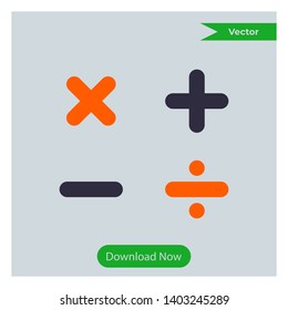 Math Icon Vector Design For Website. Calculator Icon 