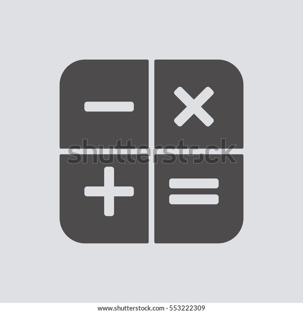 Math Icon, vector.  Flat\
design.