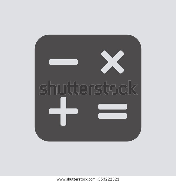 Math Icon, vector.  Flat\
design.