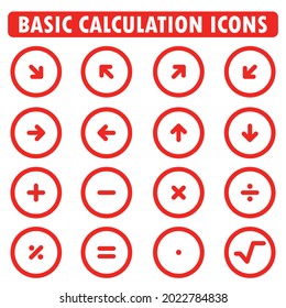 math icons collection design vector
