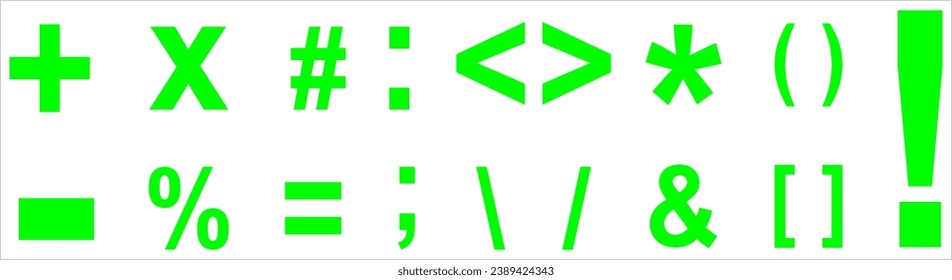 Math icons. The concept of counting and solving math problems. Vector isolated