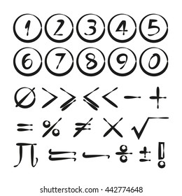 math icons and number