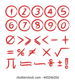 math icons and number