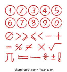 math icons and number