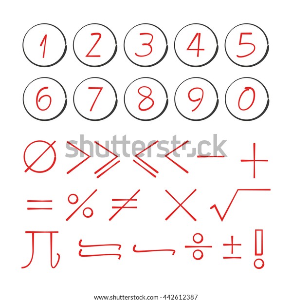 math icons and\
number