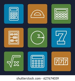 Math icons set.  
