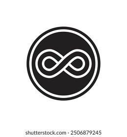 Math Infinity Filled Icon Vector Illustration