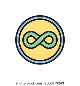 Ilustración vectorial de Icono de Infinito de Matemáticas