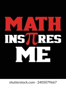 Mathematik erregt mich, T-Shirt-Design, Vektorgrafik.
